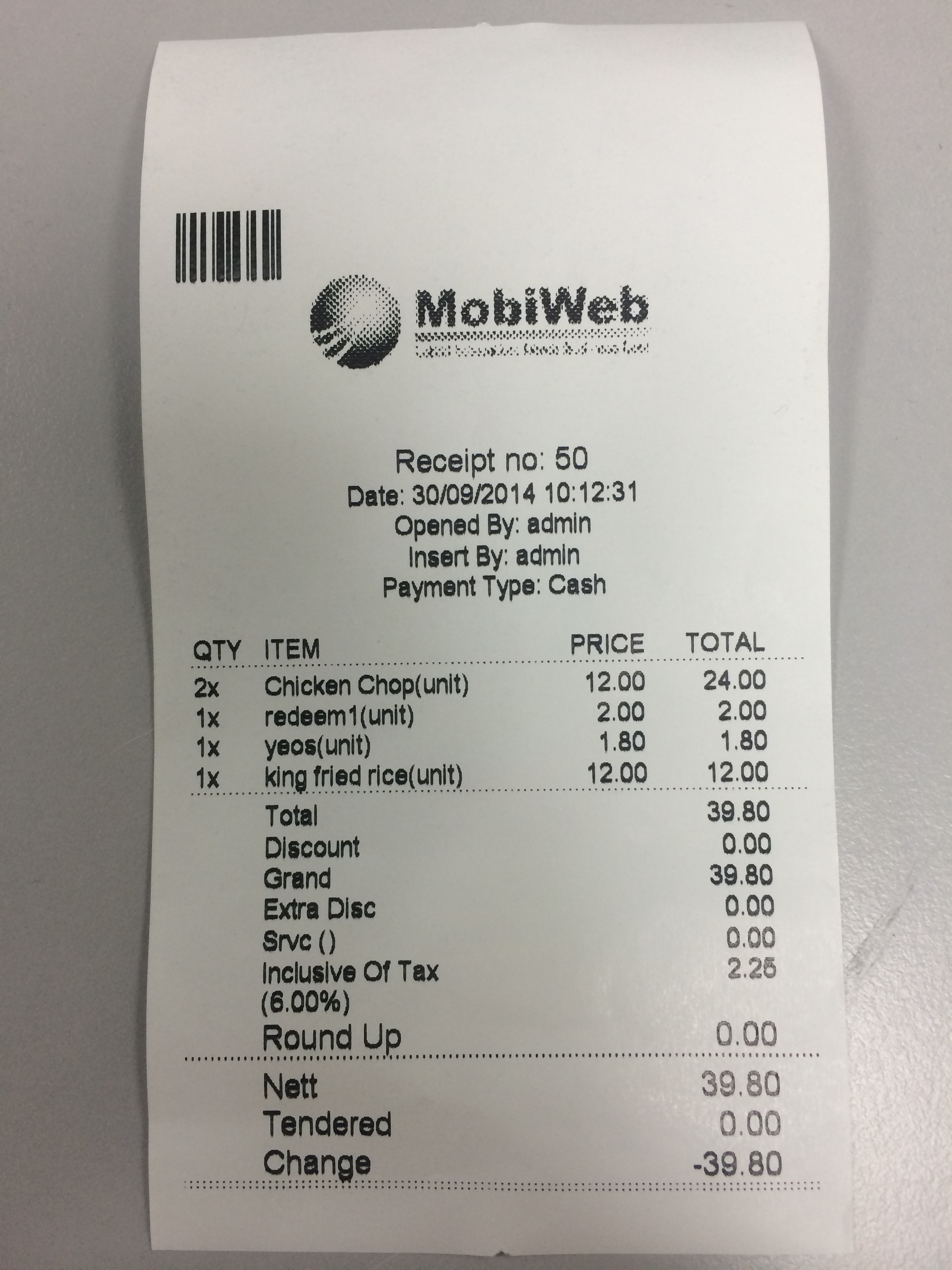 Thermal Printer Receipt Template Excel